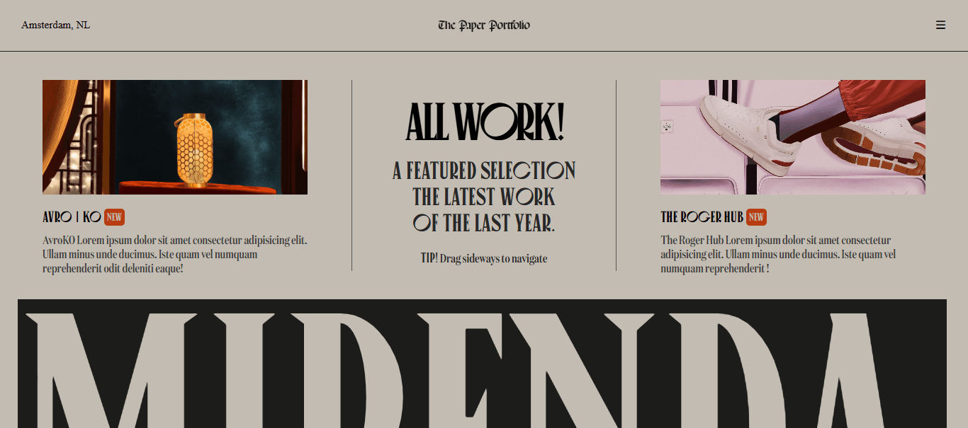 Miranda - Paper Animated Website